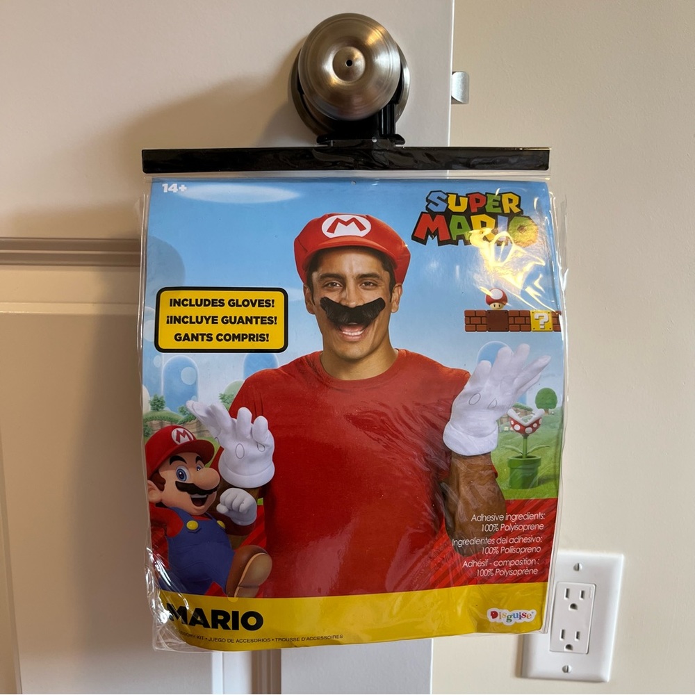 Disguise Super Mario Adult Costume Accessories Hat Gloves